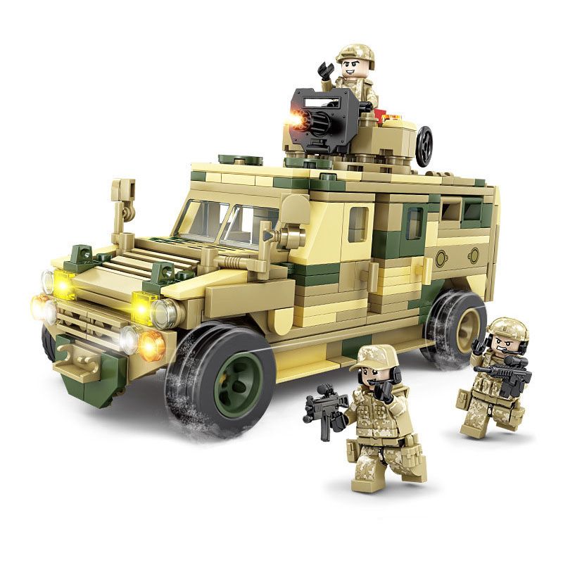 Kazi KY84116 84116 non  XE BỌC THÉP BÁNH LỐP VN4 bộ đồ chơi xếp lắp ráp ghép mô hình Military Army Quân Sự Bộ Đội 404 khối