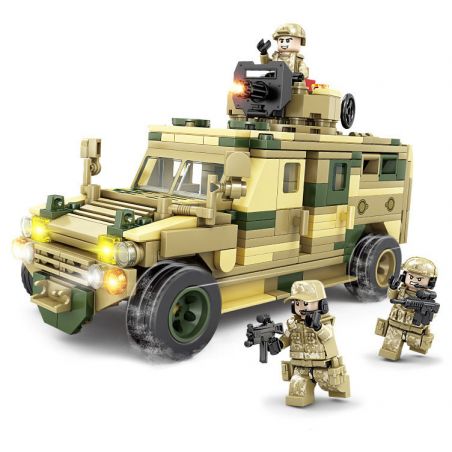 Kazi KY84116 84116 non  XE BỌC THÉP BÁNH LỐP VN4 bộ đồ chơi xếp lắp ráp ghép mô hình Military Army Quân Sự Bộ Đội 404 khối