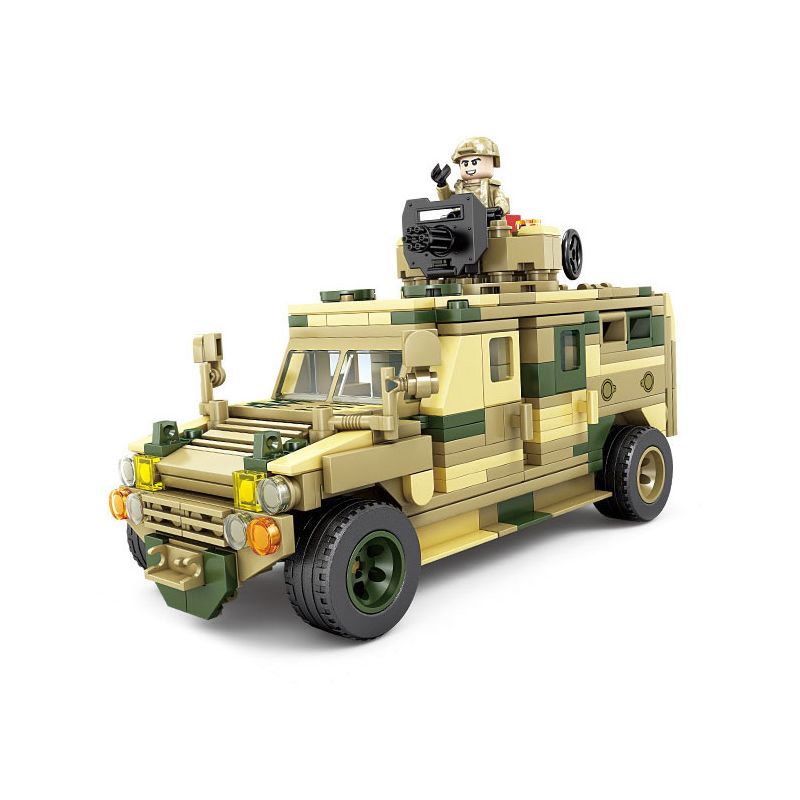 Kazi KY84116 84116 non  XE BỌC THÉP BÁNH LỐP VN4 bộ đồ chơi xếp lắp ráp ghép mô hình Military Army Quân Sự Bộ Đội 404 khối