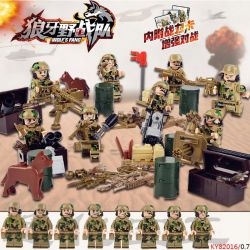 Kazi KY82016 82016 non  ĐỘI 8 TRƯỜNG LANGYA bộ đồ chơi xếp lắp ráp ghép mô hình Military Army WOLF'S FANG Quân Sự Bộ Đội