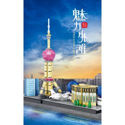 Kazi KY98731 98731 non  ẤN TƯỢNG THÀNH PHỐ BẾN THƯỢNG HẢI QUYẾN RŨ bộ đồ chơi xếp lắp ráp ghép mô hình Architecture Công Trình Kiến Trúc 457 khối