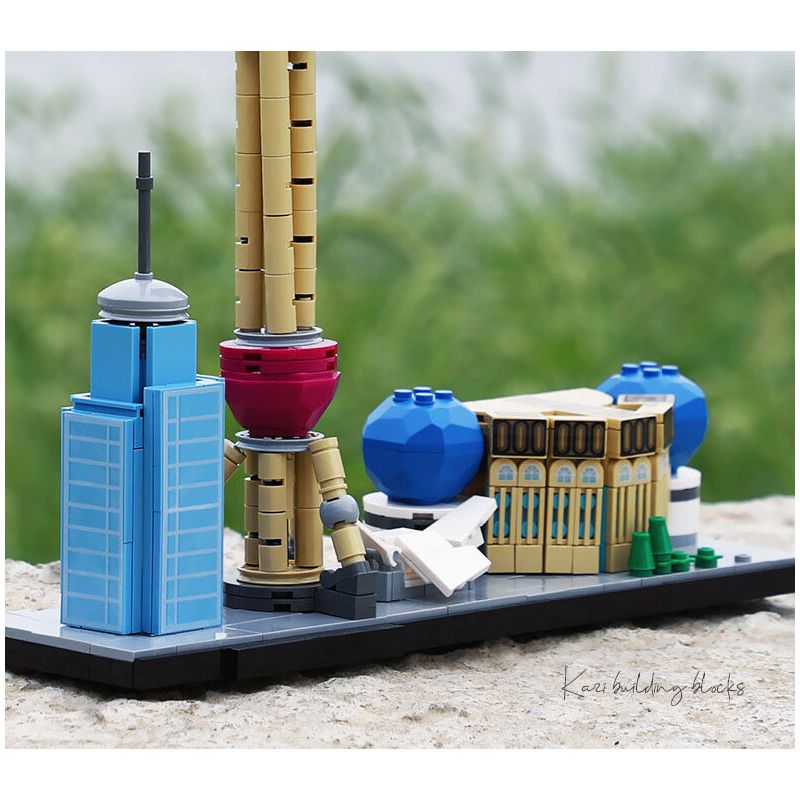 Kazi KY98731 98731 non  ẤN TƯỢNG THÀNH PHỐ BẾN THƯỢNG HẢI QUYẾN RŨ bộ đồ chơi xếp lắp ráp ghép mô hình Architecture Công Trình Kiến Trúc 457 khối