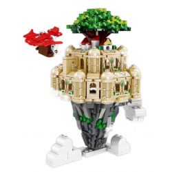 Kazi KY98730 98730 non  LÂU ĐÀI TRÊN BẦU TRỜI bộ đồ chơi xếp lắp ráp ghép mô hình 556 khối