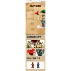 Kazi KY98730 98730 non  LÂU ĐÀI TRÊN BẦU TRỜI bộ đồ chơi xếp lắp ráp ghép mô hình 556 khối