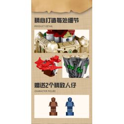 Kazi KY98730 98730 non  LÂU ĐÀI TRÊN BẦU TRỜI bộ đồ chơi xếp lắp ráp ghép mô hình 556 khối