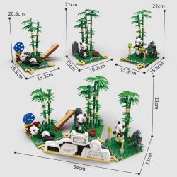 Kazi KY2013 2013 non  THIÊN ĐƯỜNG GẤU TRÚC bộ đồ chơi xếp lắp ráp ghép mô hình PANDA PARADISE 838 khối