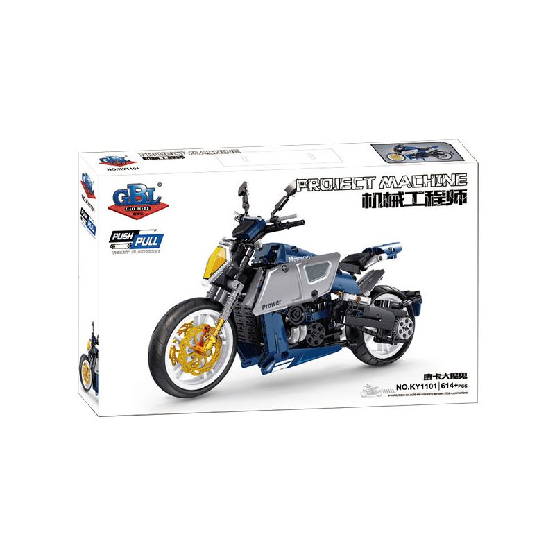 GBL KY1101 1101 non  XE MÔ TÔ QUỶ DUCA bộ đồ chơi xếp lắp ráp ghép mô hình  Kỹ Thuật Công Nghệ Cao Mô Hình Phương Tiện 614 khối