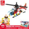 JIESTAR 52002 non  THÀNH PHỐ VŨ TRỤ TRỰC THĂNG CHỮA CHÁY bộ đồ chơi xếp lắp ráp ghép mô hình City 205 khối