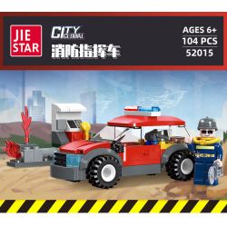 JIESTAR 52015 non  XE CỨU HỎA THÀNH PHỐ TOÀN CẦU CHỈ HUY CHỮA CHÁY bộ đồ chơi xếp lắp ráp ghép mô hình City URBAN FIRE ENGINE 104 khối
