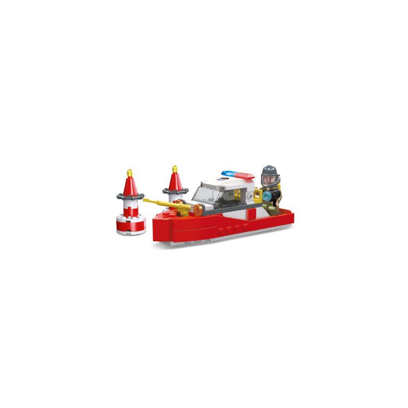 JIESTAR 52014 non Lego XE CỨU HỎA THÀNH PHỐ TOÀN CẦU THUYỀN bộ đồ chơi xếp lắp ráp ghép mô hình City URBAN FIRE ENGINE 85 khối