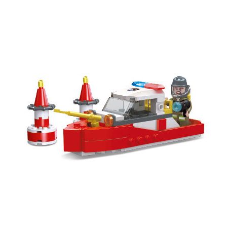JIESTAR 52014 non  XE CỨU HỎA THÀNH PHỐ TOÀN CẦU THUYỀN bộ đồ chơi xếp lắp ráp ghép mô hình City URBAN FIRE ENGINE 85 khối