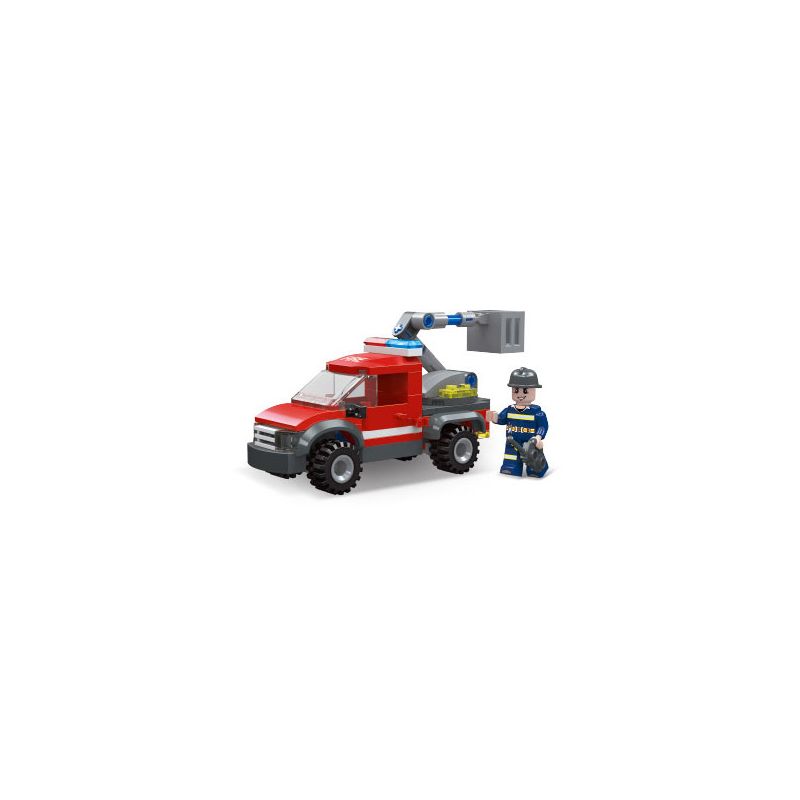 JIESTAR 52013 non Lego XE CỨU HỎA UNIVERSAL CITY NỀN TẢNG bộ đồ chơi xếp lắp ráp ghép mô hình URBAN FIRE ENGINE Thành Phố 91 khối