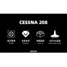 JIESTAR 58007 non  MÁY BAY HẠNG NHẸ ĐA NĂNG CÁNH QUẠT MỘT ĐỘNG CƠ CESSNA 208 bộ đồ chơi xếp lắp ráp ghép mô hình  Kỹ Thuật Công Nghệ Cao Mô Hình Phương Tiện 738 khối