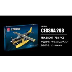 JIESTAR 58007 non  MÁY BAY HẠNG NHẸ ĐA NĂNG CÁNH QUẠT MỘT ĐỘNG CƠ CESSNA 208 bộ đồ chơi xếp lắp ráp ghép mô hình  Kỹ Thuật Công Nghệ Cao Mô Hình Phương Tiện 738 khối