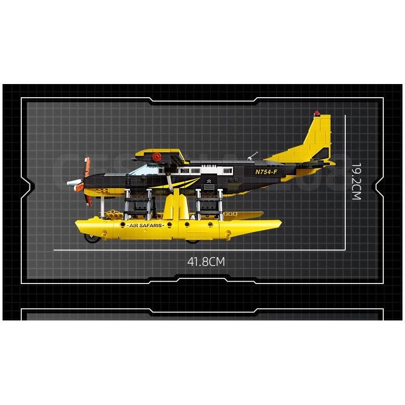 JIESTAR 58007 non  MÁY BAY HẠNG NHẸ ĐA NĂNG CÁNH QUẠT MỘT ĐỘNG CƠ CESSNA 208 bộ đồ chơi xếp lắp ráp ghép mô hình  Kỹ Thuật Công Nghệ Cao Mô Hình Phương Tiện 738 khối