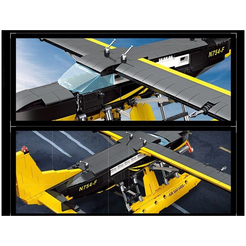 JIESTAR 58007 non  MÁY BAY HẠNG NHẸ ĐA NĂNG CÁNH QUẠT MỘT ĐỘNG CƠ CESSNA 208 bộ đồ chơi xếp lắp ráp ghép mô hình  Kỹ Thuật Công Nghệ Cao Mô Hình Phương Tiện 738 khối