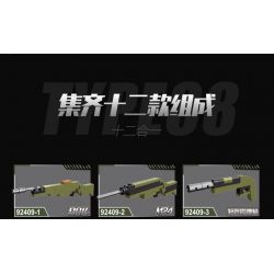 JIESTAR 92409 non  GUNFIRE GLORY SÚNG TRƯỜNG TẬP HỢP LOẠI 88 12 TỔ bộ đồ chơi xếp lắp ráp ghép mô hình 441 khối