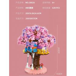 JIESTAR 58026 non  NGÔI NHÀ TRÊN CÂY LÃNG MẠN bộ đồ chơi xếp lắp ráp ghép mô hình Girl Con Gái 628 khối