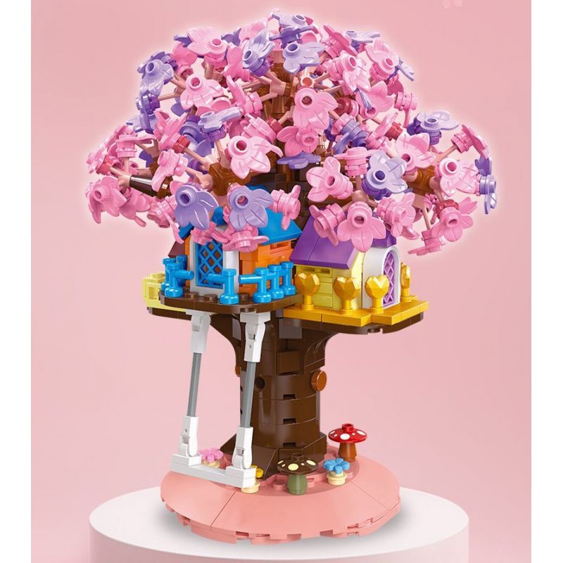 JIESTAR 58026 non  NGÔI NHÀ TRÊN CÂY LÃNG MẠN bộ đồ chơi xếp lắp ráp ghép mô hình Girl Con Gái 628 khối