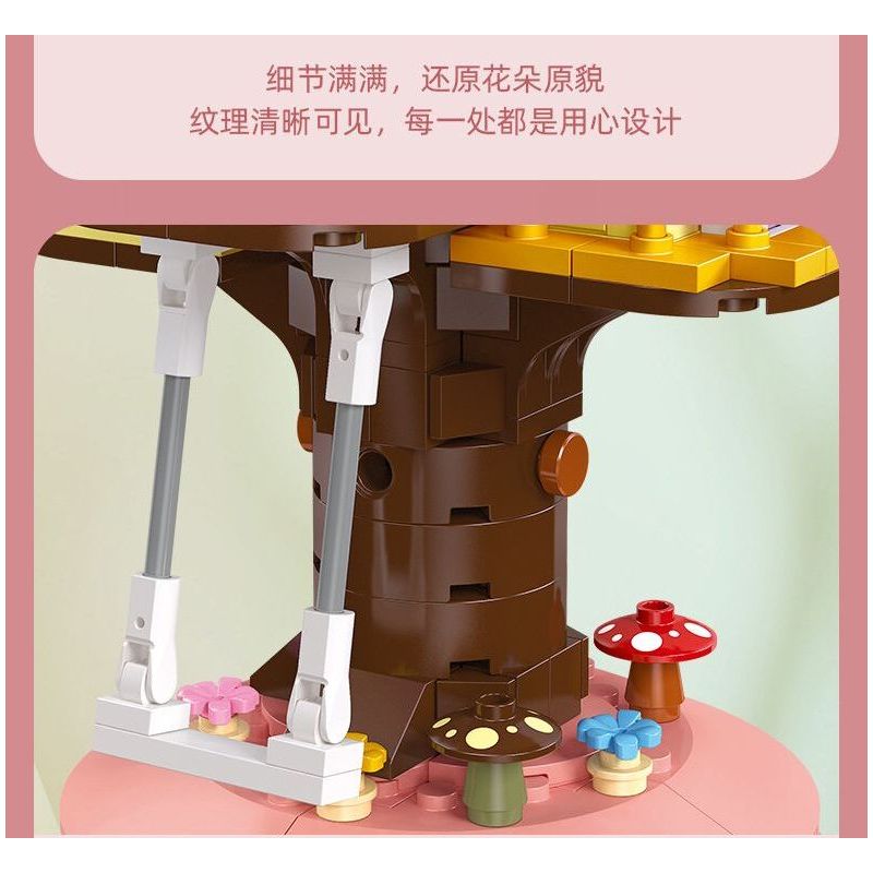 JIESTAR 58026 non  NGÔI NHÀ TRÊN CÂY LÃNG MẠN bộ đồ chơi xếp lắp ráp ghép mô hình Girl Con Gái 628 khối