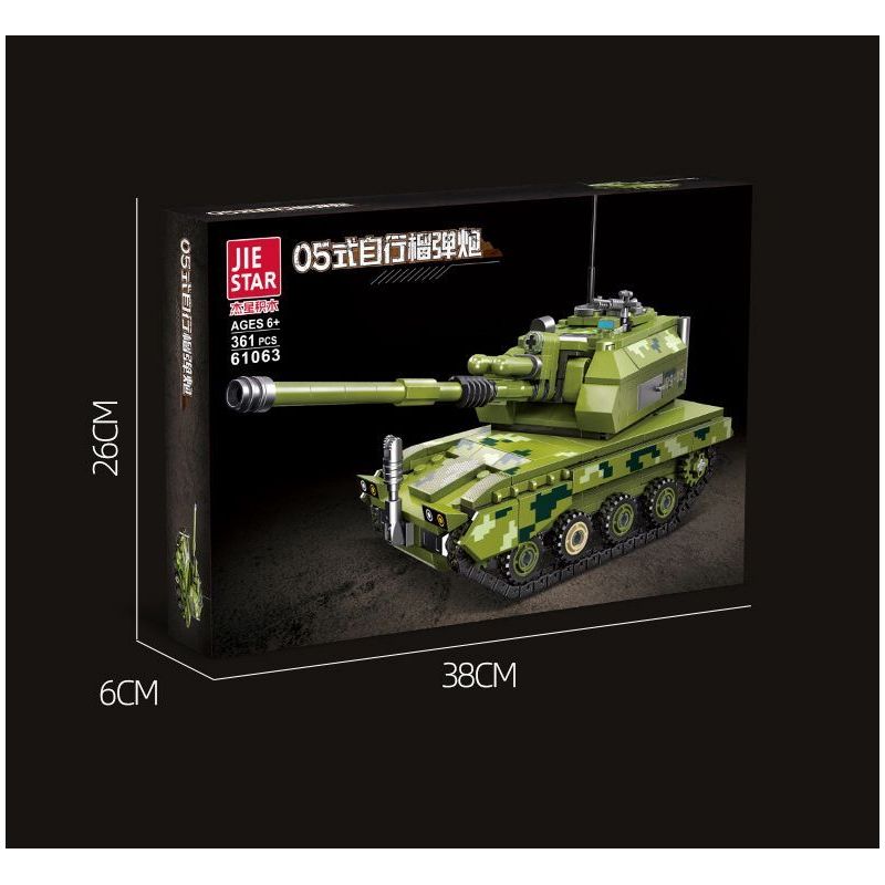 JIESTAR 61063 non  PHÁO TỰ HÀNH TYPE 05 bộ đồ chơi xếp lắp ráp ghép mô hình Military Army TYPE 05 SELF-PROPELLD HOWITZER Quân Sự Bộ Đội 361 khối