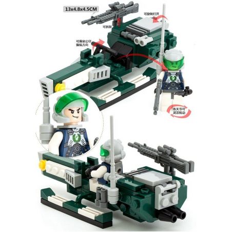 GUDI 8206 non  MOTO BAY bộ đồ chơi xếp lắp ráp ghép mô hình Earth Border Biến Giới Trái Đất 88 khối