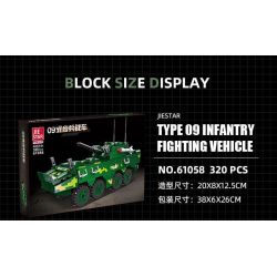 JIESTAR 61058 non  XE CHIẾN ĐẤU BỘ BINH LOẠI 09 BÁNH 8X8 bộ đồ chơi xếp lắp ráp ghép mô hình Military Army TYPE 09 INFANTRY FIGHTING VEHICLE Quân Sự Bộ Đội 320 khối