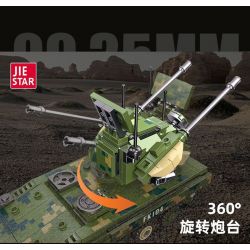 JIESTAR 61062 non  PHÁO PHÒNG KHÔNG ĐÔI 35 TYPE 09 bộ đồ chơi xếp lắp ráp ghép mô hình Military Army 09 35MM TRACKED SELF-PROPELLED ARILERY Quân Sự Bộ Đội 358 khối