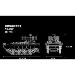 JIESTAR 61061 non  TÊN LỬA CHỐNG TĂNG RED ARROW 10 bộ đồ chơi xếp lắp ráp ghép mô hình Military Army HJ-10 ANTI-TANK MISSILE Quân Sự Bộ Đội 357 khối
