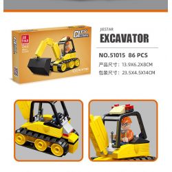 JIESTAR 51015 non  XE XÂY DỰNG UNIVERSAL CITY MÁY XÚC bộ đồ chơi xếp lắp ráp ghép mô hình MACHINESHOP TRUCK EXCAVATOR Thành Phố 86 khối