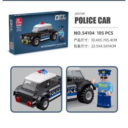 JIESTAR 54104 non  THÀNH PHỐ VŨ TRỤ XE CẢNH SÁT bộ đồ chơi xếp lắp ráp ghép mô hình City GLOBAL CITY POLICE CAR 105 khối