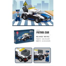 JIESTAR 54103 non  UNIVERSAL CITY XE TUẦN TRA CỦA CẢNH SÁT bộ đồ chơi xếp lắp ráp ghép mô hình GLOBAL CITY PATROL CAR Thành Phố 100 khối