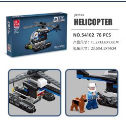 JIESTAR 54102 non  THÀNH PHỐ VŨ TRỤ TRỰC THĂNG CẢNH SÁT bộ đồ chơi xếp lắp ráp ghép mô hình City GLOBAL CITY HELICOPTER 78 khối