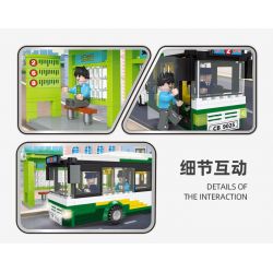 JIESTAR 55007 non  THÀNH PHỐ TOÀN CẦU XE BUÝT bộ đồ chơi xếp lắp ráp ghép mô hình City GLOBAL CITY BUS 385 khối