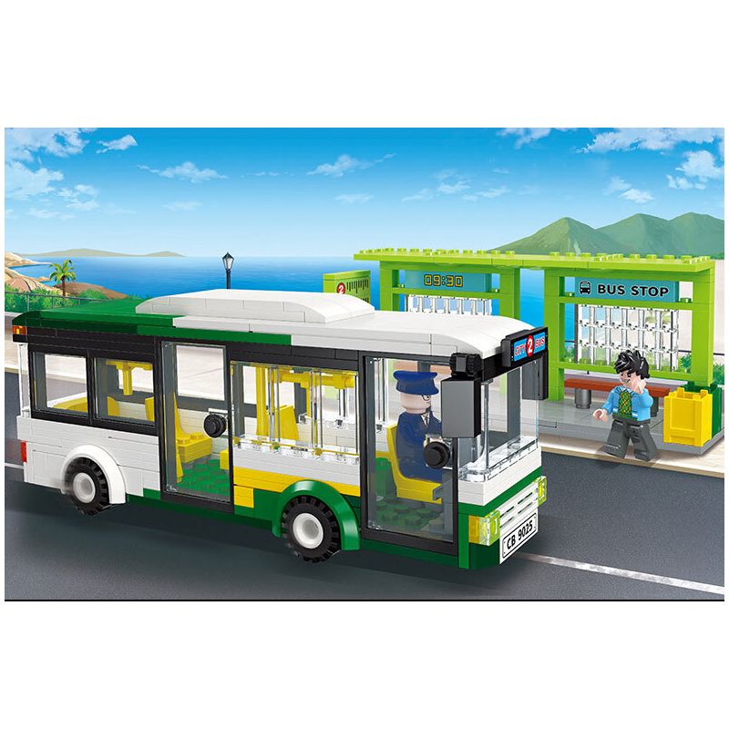 JIESTAR 55007 non  THÀNH PHỐ TOÀN CẦU XE BUÝT bộ đồ chơi xếp lắp ráp ghép mô hình City GLOBAL CITY BUS 385 khối