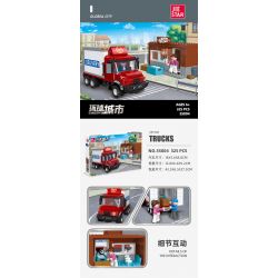 JIESTAR 55004 non  THÀNH PHỐ TOÀN CẦU XE TẢI bộ đồ chơi xếp lắp ráp ghép mô hình City GLOBAL CITY TRUCKS 325 khối