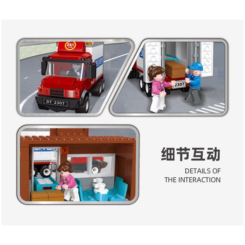 JIESTAR 55004 non  THÀNH PHỐ TOÀN CẦU XE TẢI bộ đồ chơi xếp lắp ráp ghép mô hình City GLOBAL CITY TRUCKS 325 khối