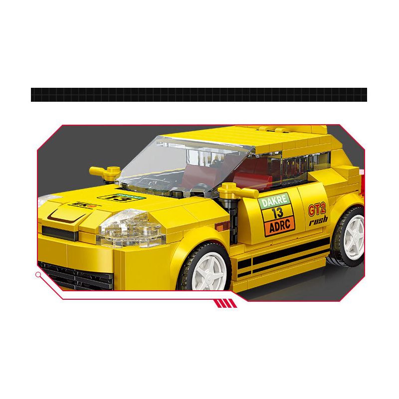 JIESTAR 92336 non  ĐUA XE NHỰA ĐƯỜNG HONDA CIVIC EK9 bộ đồ chơi xếp lắp ráp ghép mô hình Racers Đua Tốc Độ 317 khối