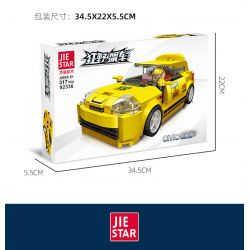 JIESTAR 92336 non  ĐUA XE NHỰA ĐƯỜNG HONDA CIVIC EK9 bộ đồ chơi xếp lắp ráp ghép mô hình Racers Đua Tốc Độ 317 khối