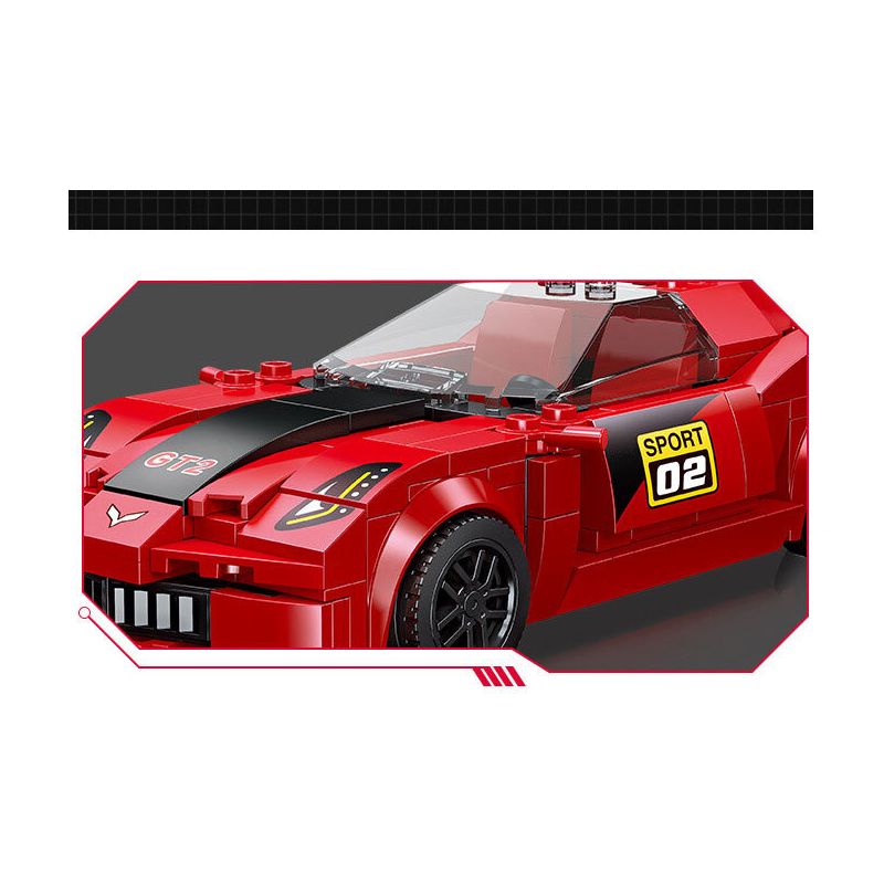 JIESTAR 92335 non  ĐUA NHỰA ĐƯỜNG CORVETTE C7 Z06 bộ đồ chơi xếp lắp ráp ghép mô hình Racers Đua Tốc Độ 304 khối