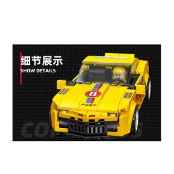 JIESTAR 92334 non  NHỰA ĐƯỜNG CHEVROLET CAMARO SS bộ đồ chơi xếp lắp ráp ghép mô hình Racers Đua Tốc Độ 292 khối