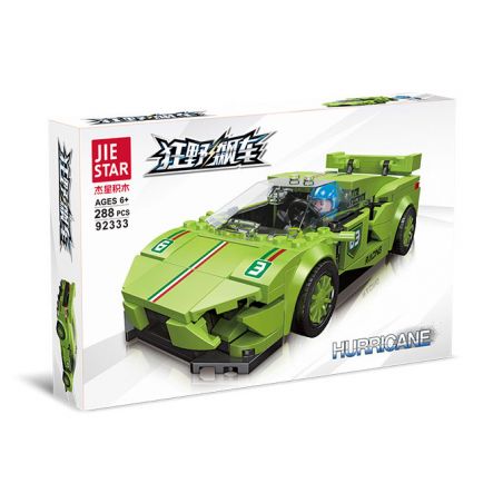 JIESTAR 92333 non  NHỰA ĐƯỜNG LAMBORGHINI HURACAN bộ đồ chơi xếp lắp ráp ghép mô hình Racers Đua Tốc Độ 288 khối