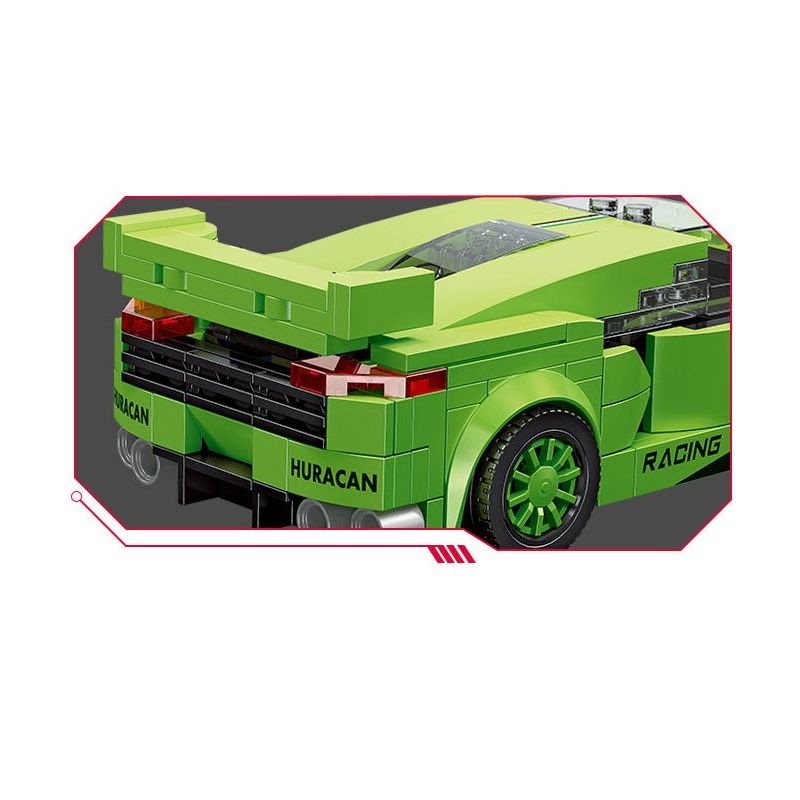 JIESTAR 92333 non  NHỰA ĐƯỜNG LAMBORGHINI HURACAN bộ đồ chơi xếp lắp ráp ghép mô hình Racers Đua Tốc Độ 288 khối