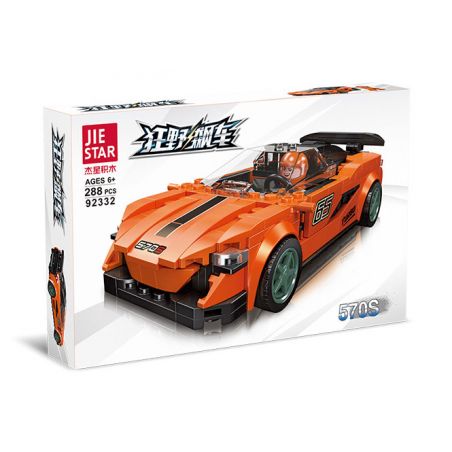 JIESTAR 92332 non  ĐƯỜNG NHỰA MCLAREN 570S bộ đồ chơi xếp lắp ráp ghép mô hình Racers Đua Tốc Độ 288 khối
