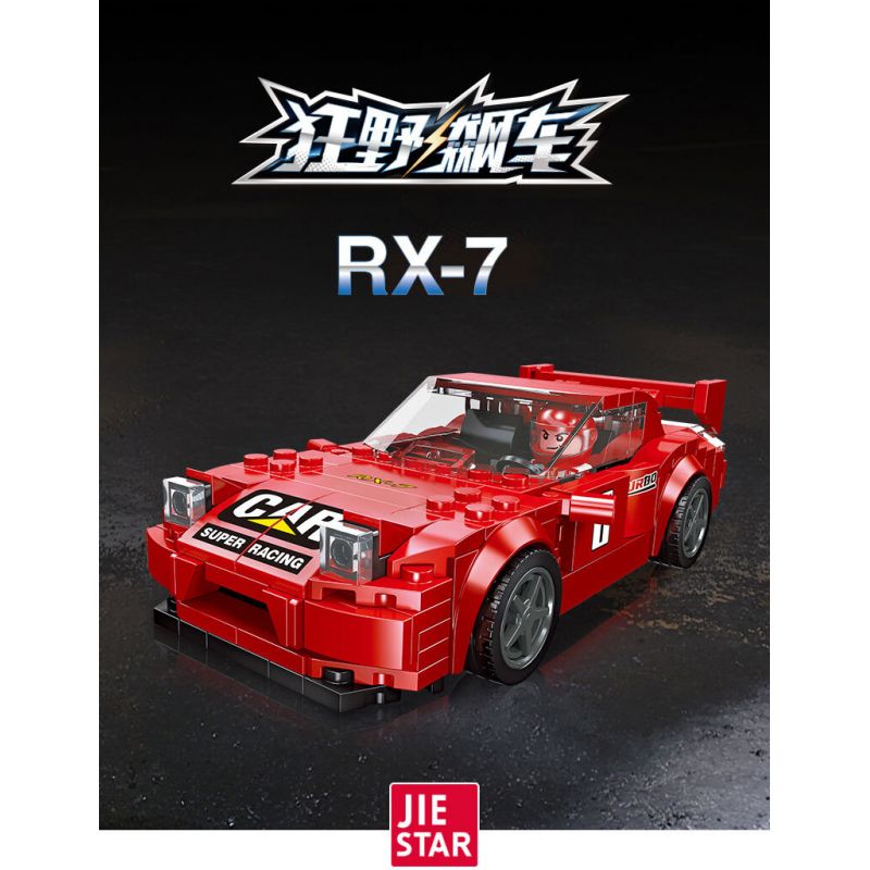 JIESTAR 92331 non  ĐUA XE NHỰA ĐƯỜNG MAZDA RX-7 bộ đồ chơi xếp lắp ráp ghép mô hình Racers Đua Tốc Độ 252 khối