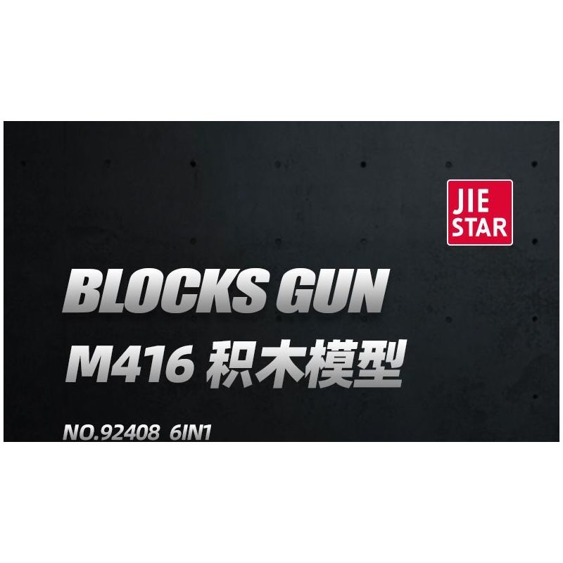 JIESTAR 92408 non  SÚNG TRƯỜNG M416 TỔ HỢP tỷ lệ 1:14 bộ đồ chơi xếp lắp ráp ghép mô hình Gun 661 khối