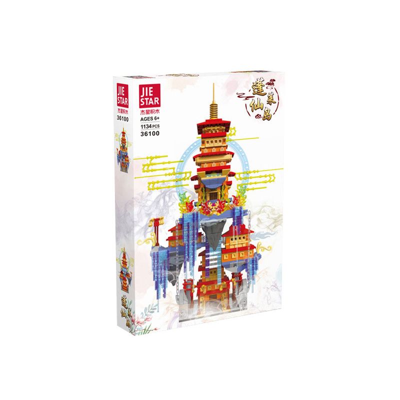 JIESTAR 3611 non  ĐẢO BỒNG LAI bộ đồ chơi xếp lắp ráp ghép mô hình 1134 khối