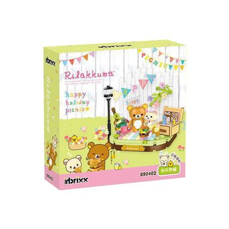 INBRIXX 890402 non  RILAKKUMA CHUYẾN DÃ NGOẠI VUI VẺ bộ đồ chơi xếp lắp ráp ghép mô hình RILAKKUMA HAPPY HOLIDAY PICNIC