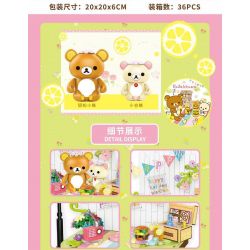 INBRIXX 890402 non  RILAKKUMA CHUYẾN DÃ NGOẠI VUI VẺ bộ đồ chơi xếp lắp ráp ghép mô hình RILAKKUMA HAPPY HOLIDAY PICNIC