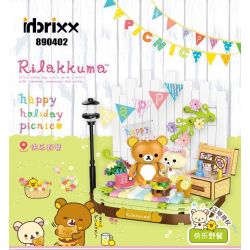INBRIXX 890402 non  RILAKKUMA CHUYẾN DÃ NGOẠI VUI VẺ bộ đồ chơi xếp lắp ráp ghép mô hình RILAKKUMA HAPPY HOLIDAY PICNIC